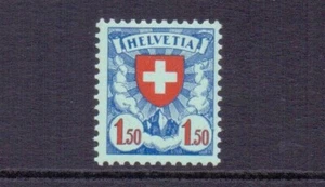 SUIZA 1934 1f50 ESCUDO GOMA A LA PARRILLA MNH CAT £55 - Imagen 1 de 2