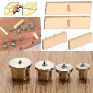 6mm 8mm 10mm 12mm Dowel Holes Drill Centre Point Pin Wood Joint Alignment Tools - Picture 1 of 12