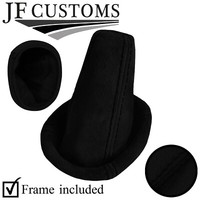 BLACK STITCH LUXE-SUEDE SHIFT BOOT+PLASTIC FRAME FOR LOTUS ELISE EXIGE S2 04-14