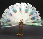 Lauscha Spun Glass Peacock Vintage Antique German Gdr