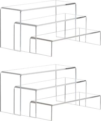 ihomecooker 6 Piezas Vitrina Elevadores de Exhibición de Metal Negro para Zapato Transparente  Foto 1 de 4