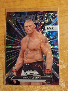 2023 Panini Prizm UFC BROCK LESNAR - Fearless Silver Disco Prizm #15 - Picture 1 of 1