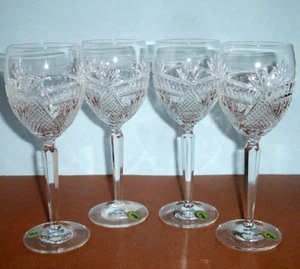 Waterford Seahorse Nouveau Crystal Goblets Set of 4 Glasses #40027974 New - Picture 1 of 4
