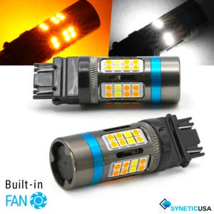 Syneticusa 3157 x2 LED Bulbs Switchback White/Amber Signal Error Free All-In-One - Foto 1 di 8