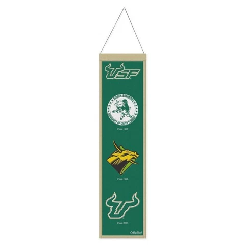 South Florida Bulls USF Heritage Banner Embroidered Wool 8" X 32" Cover