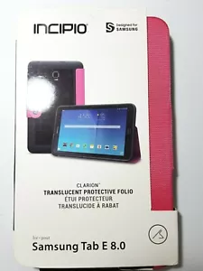 Original INCIPIO Clarion Folio Pink Case Cover for Samsung Galaxy Tab E 8.0 New - Picture 1 of 6