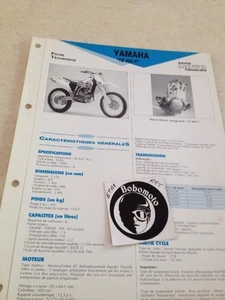 Yamaha YZ400F 1998 5GR2 YZ400 F YZ 400 Ficha Técnica Moto a Distancia Forestay - Imagen 1 de 1