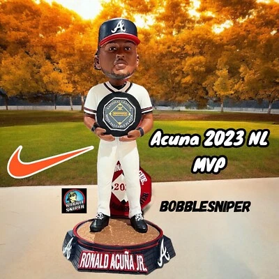 RONALD ACUNA JR Atlanta Braves 2023 NL MVP Exclusive MLB Bobblehead - Image 1 of 4