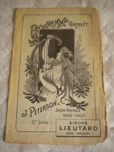 Vintage Programm Theater Du Gymnase Jugendstil 1906-1907 Klappart - Bild 1 von 3