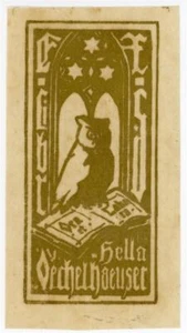 Unbekannt - Exlibris Hella Oechelhaeuser - Holzschnitt - o.J. - Imagen 1 de 1
