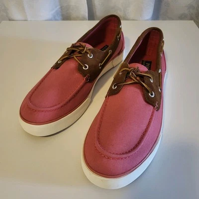 Zapatos, zapatillas Polo Ralph Lauren Rylander de lona para hombre, talla 12D, rosa  Foto 1 de 4