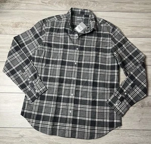 TU Mens Grey Check Long Sleeve Shirt Size L Slim - Picture 1 of 5
