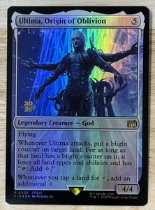 MTG Prerelease Gold Stamp Final Fantasy Ultima, Origin Of Oblivion Foil Rare - Picture 1 of 2