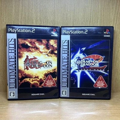 Lot 2 Drag on Dragoon 1 & 2 set PS2 Sony Playstation2 Japan Games Ver. Tested - Image 1 of 4