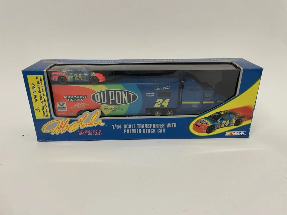 Jeff Gordon Signature Series 1 64 TRANSPORTER With Premier Stock Car 24