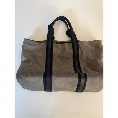 Bottega Veneta Green Canvas & Leather Straps Tote - Image 1 of 4