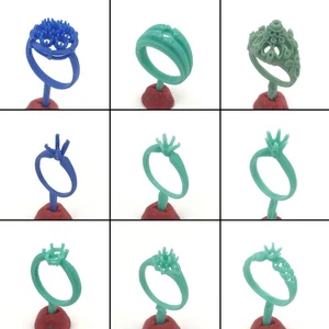 Anillo de compromiso de diamante único menos delgado 9 piezas molde de patrón de fundición de cera perdida WRB368 - Imagen 1 de 3