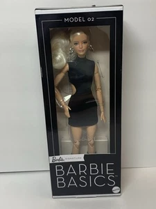 2025 Barbie Basics Model 02 Blonde Hair Black Mini Dress JBH71 Mattel, New NRFB - Picture 1 of 10