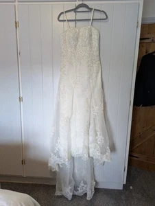 Beautiful One Off Hand Made Wedding Dress Size 10 in Excellent Condition. - Picture 1 of 11