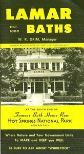 Folleto Lamar Baths Hot Springs National Park Arkansas - Imagen 1 de 1