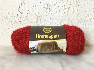 Homespun Lion Brand Acrylic/Polyester Bulky Yarn - 1 Skein Candy Apple #375  - Image 1 of 3