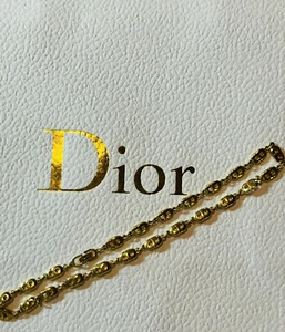 CHRISTIAN DIOR Collar Gargantilla Colgante Cadena AUTÉNTICO De Colección Raro CD Oro F/S 100 - Imagen 1 de 15