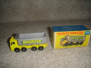 VINTAGE MATCHBOX #51 POINTER 8 WHEEL TIPPER mit BOX - UNBESPIELTER ZUSTAND! - Bild 1 von 9