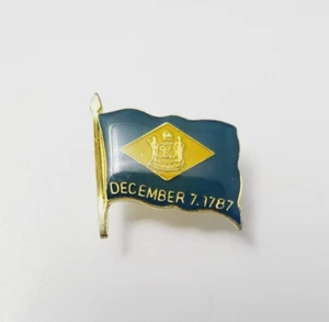 Delaware US USA State Flag Logo December 7, 1787 Lapel Pin hat shirt jacket vest - Picture 1 of 3
