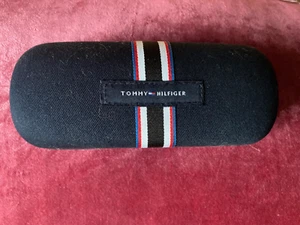 Tommy Hilfiger Eyeglasses Hard Case Only - Navy Blue Canvas Finish DESIGNER see - Picture 1 of 5