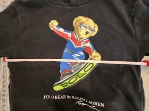 Polo Bear By Ralph Lauren Youth Snowboard Hoodie Black Small 8 Ski Size 8 Winter - Picture 1 of 7