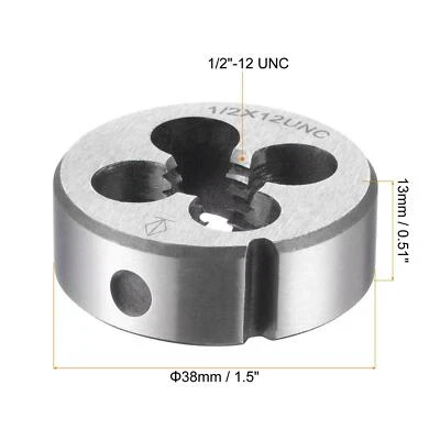 Die 1/2-12 UNC Round Threading 1/2-12 Superior quality HSS Right Hand die - Image 1 of 4