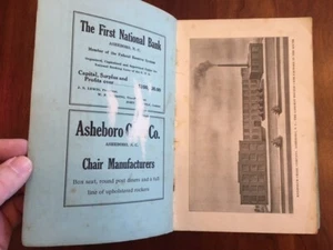 1924 Randolph County North Carolina Book ASHEBORO Ramseur, Chair Co. Engraving - Picture 1 of 3