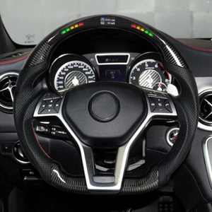 Carbon Fiber LED Steering Wheel For Mercedes-Benz CLA AMG Class A C E SLK SL 13+ - Picture 1 of 10
