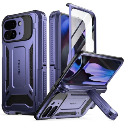 For Google Pixel 9 Pro Fold 5G Case Poetic with Kickstand Shockproof Cover Blue - Image 1 of 4