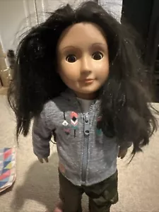 Our Generation Doll Brunette CURLY HAIR With Outfits And Accessories - Picture 1 of 7