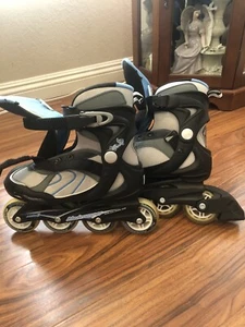 Bladerunner Pro 80 Mm Rollerblades Inline Skates Size 7 Black Blue - Picture 1 of 11