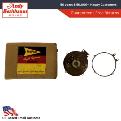 1963-64 Dodge Plym B-Body Variable Speed Wiper Motor Plate & Gasket 2448266 NOS. - Image 1 of 4