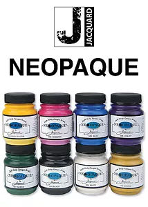 Jacquard Neopaque Fabric Paint 2.25oz - 10 Colours - Water Resistant NON CRACK - Picture 1 of 4