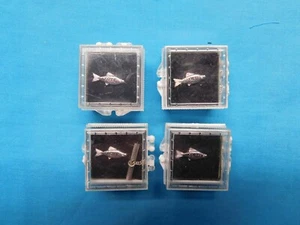 -IXOYE Ichthys Jesus Pez Tono Dorado Vintage Tie Tack Solapa Pin LOTE DE 4 ~ NUEVO - Imagen 1 de 3