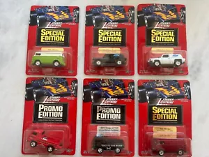 Lot of six Johnny Lightning 1/64 Little Red Wagon, VW van, Dodge A-100, Panel - Picture 1 of 7