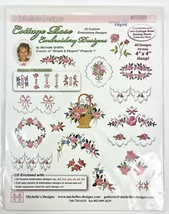 Michelle's Designs Cottage Rose Embroidery Designs CD #3732D - Picture 1 of 6