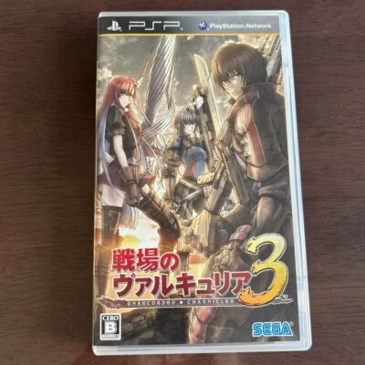 Playstation portable PSP Valkyria Chronicles III 3 Unrecorded Chronicles Used - Image 1 of 3