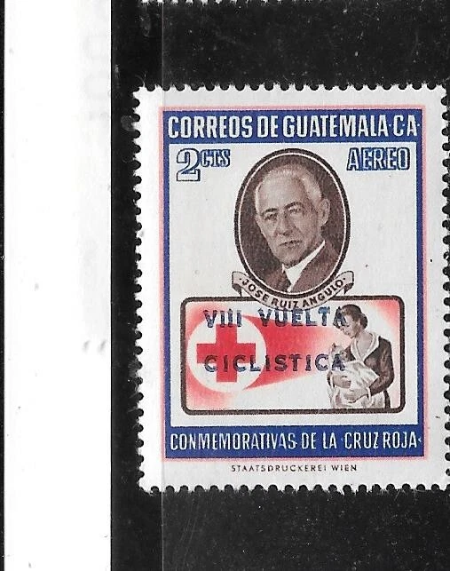 GUATEMALA SC# C296 1964 OVERPRINT RED CROSS AIR MAIL MNH OLD VINTAGE STAMP - Image 1 of 1