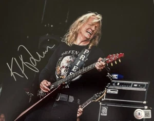 JUDAS PRIEST HEAVY METAL GUITARIST KK DOWNING HAND SIGNED 8X10 PHOTO BECKETT COA - Picture 1 of 1