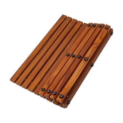 Estera de ducha/baño/exterior/interior/interior nórdica de teca aceitada 19,6′′ x 19,6′′ (antideslizante) Foto 1 de 3