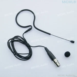 Black Single Hook Headset Microphone for Shure Wireless Face mouth Mic System - Picture 1 of 3