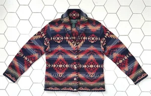 Neu ohne Etikett handgestrickt Ralph Lauren Azteken Southwestern Decke Conchos Pullover Gr. PS - Bild 1 von 14