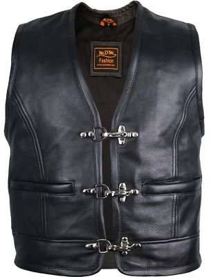 MDM Lederkutte Rockerweste Kutte Lerderweste Motorrad Bikerweste Clubweste Chopper