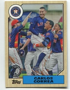 2017 Topps Series 1 CARLOS CORREA 1987 Topps Baseball - HOUSTON ASTROS - #87-1 - Picture 1 of 1