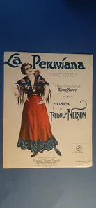 SPARTITO MUSICALE ORIGINALE CURCI LA PERUVIANA CIOFFI/NELSON  CM 27 X CM 34 1918 - Picture 1 of 2